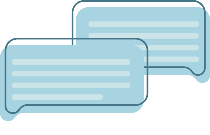 Kontakta oss Chat illustration